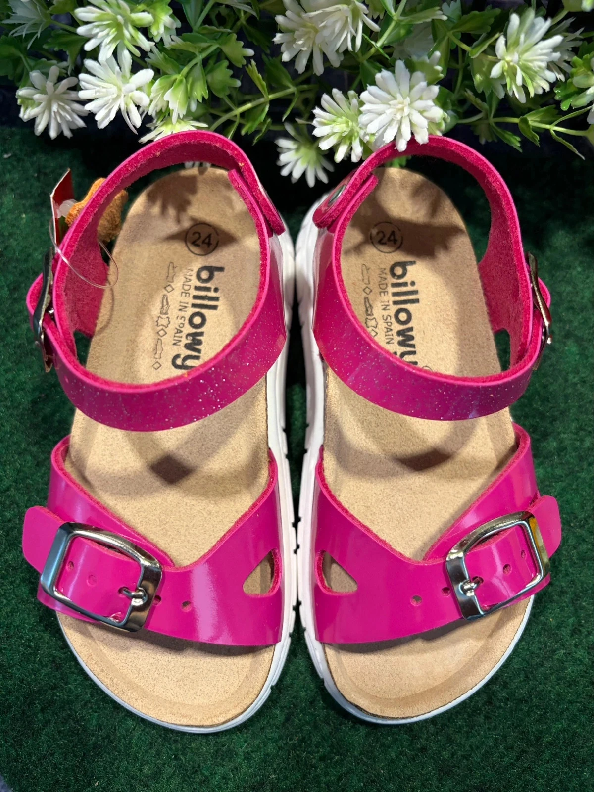 par de sandalias Billowy rosa barbie con lentejuelas - talla 24! 🌸 – photo 4